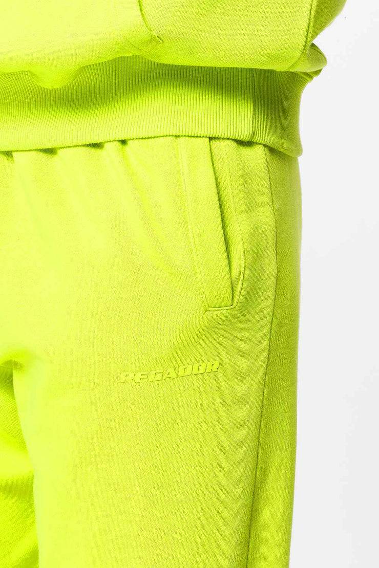 Pegador Villa High Waisted Sweat Pants Washed Lime Yellow Gum Versandkostenfrei