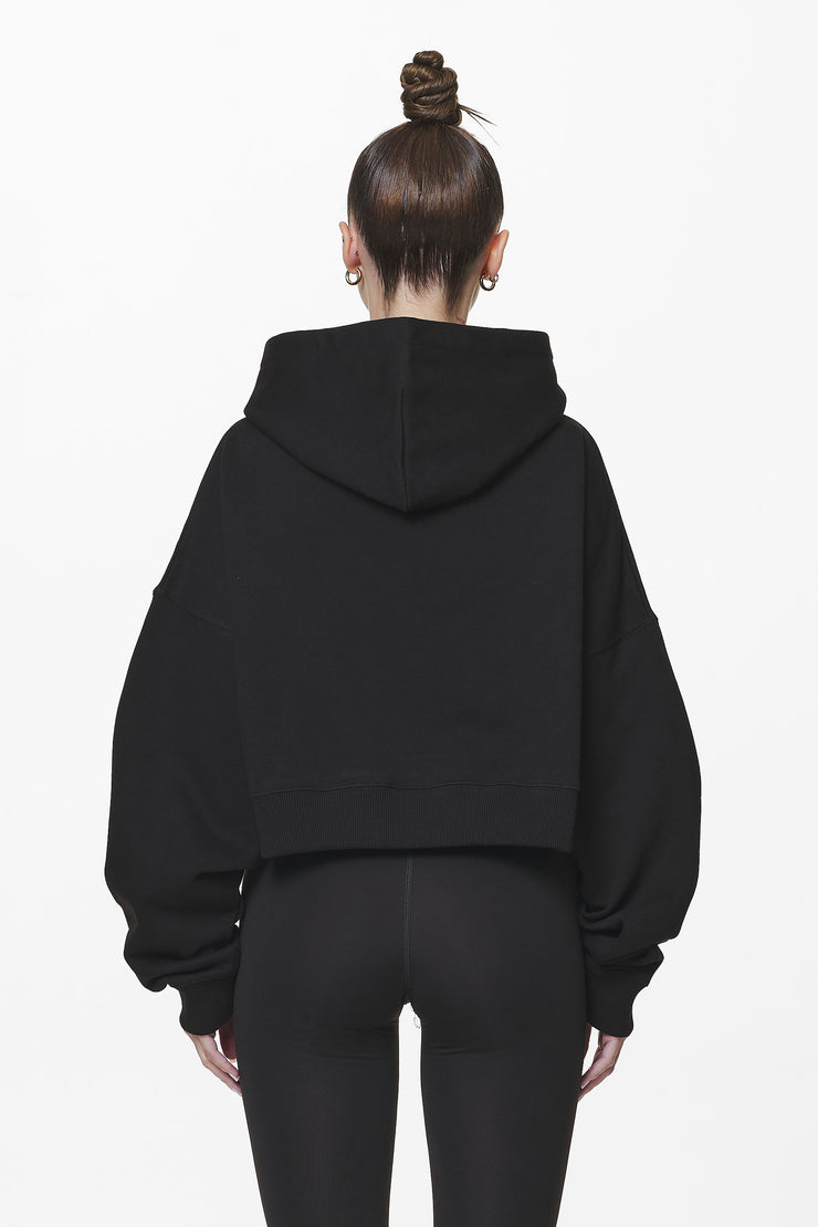 Pegador Troms Oversized Cropped Hoodie Black Begrenztes Angebot