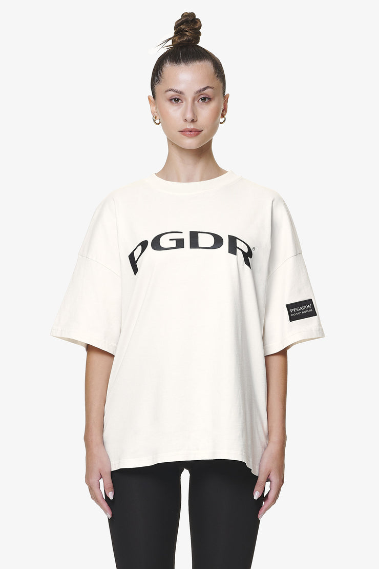 Pegador Troms Heavy Oversized Tee Washed Salty Cream Online Shopping