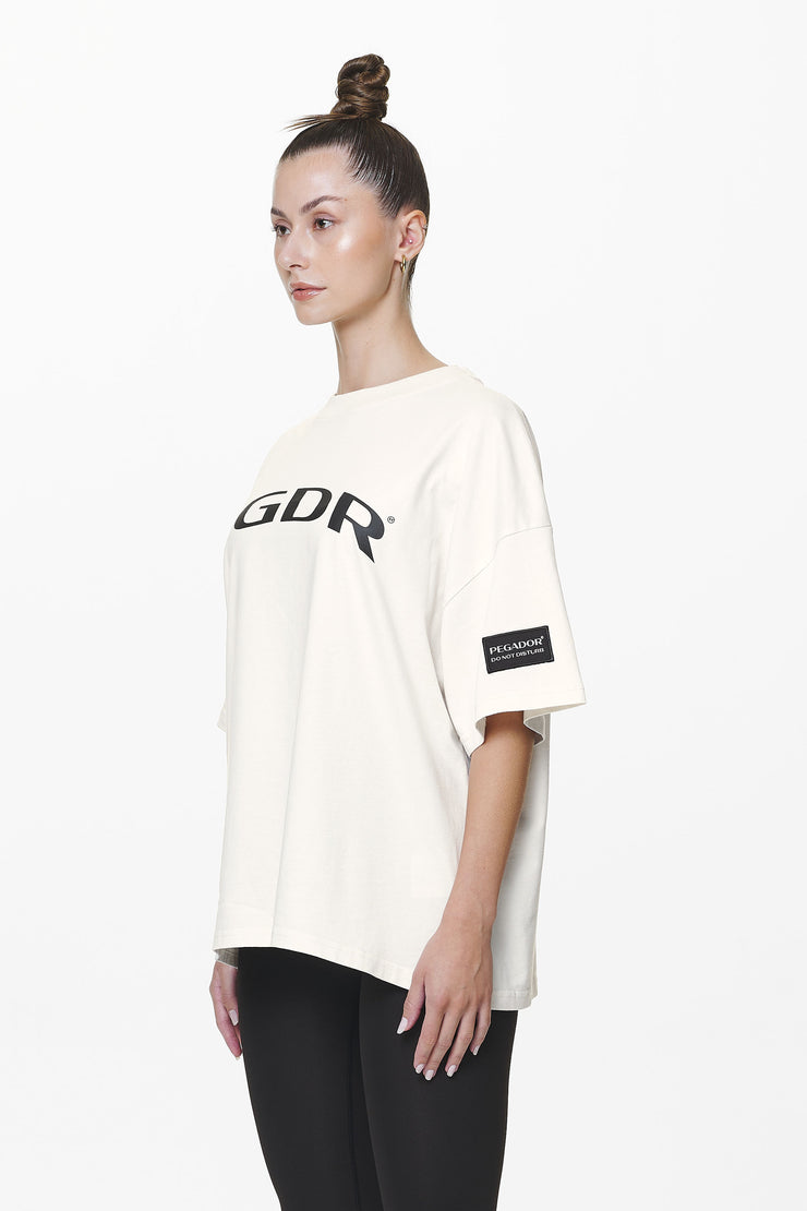 Pegador Troms Heavy Oversized Tee Washed Salty Cream Online Shopping