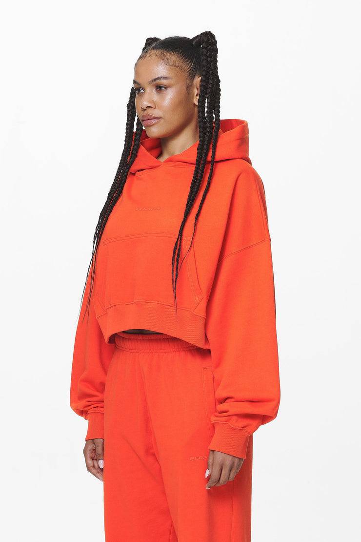 Pegador Salita Oversized Cropped Hoodie Washed Signal Red Gum Weihnachtsangebot