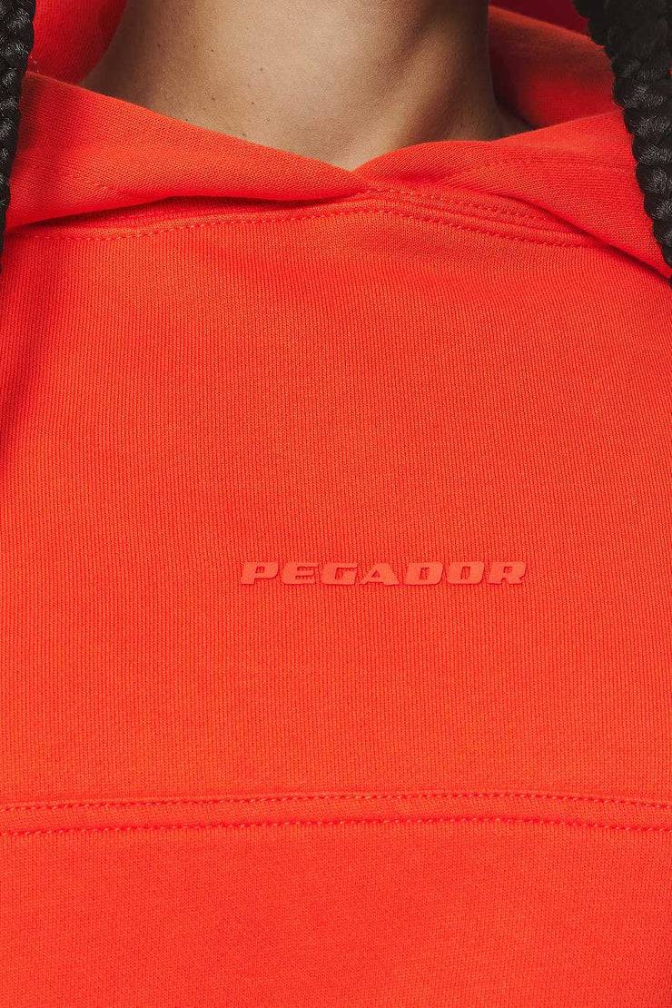 Pegador Salita Oversized Cropped Hoodie Washed Signal Red Gum Weihnachtsangebot