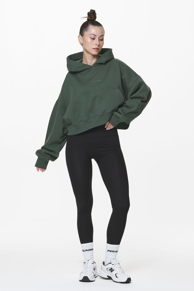Pegador Salita Oversized Cropped Hoodie Washed Sage Green Gum Osterangebot