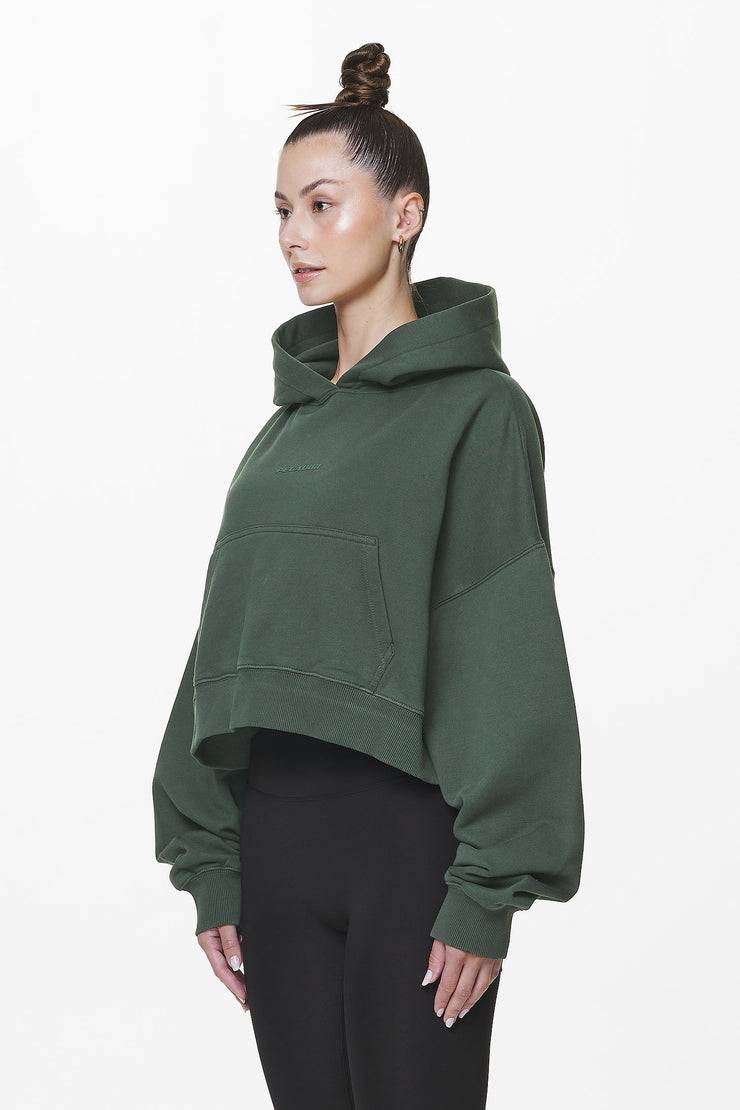 Pegador Salita Oversized Cropped Hoodie Washed Sage Green Gum Osterangebot