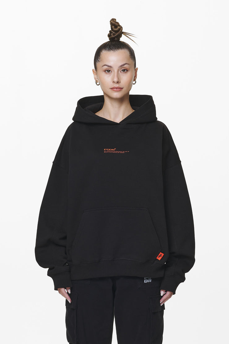 Pegador Navisk Oversized Hoodie Black Lagerräumung