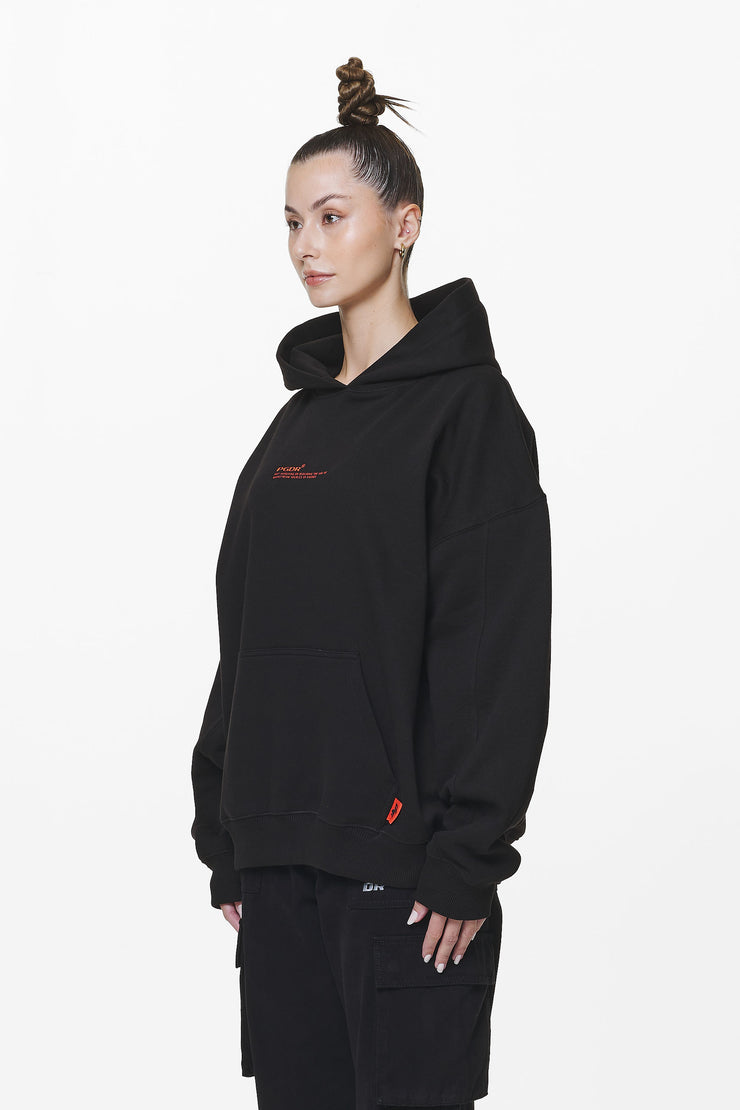 Pegador Navisk Oversized Hoodie Black Lagerräumung