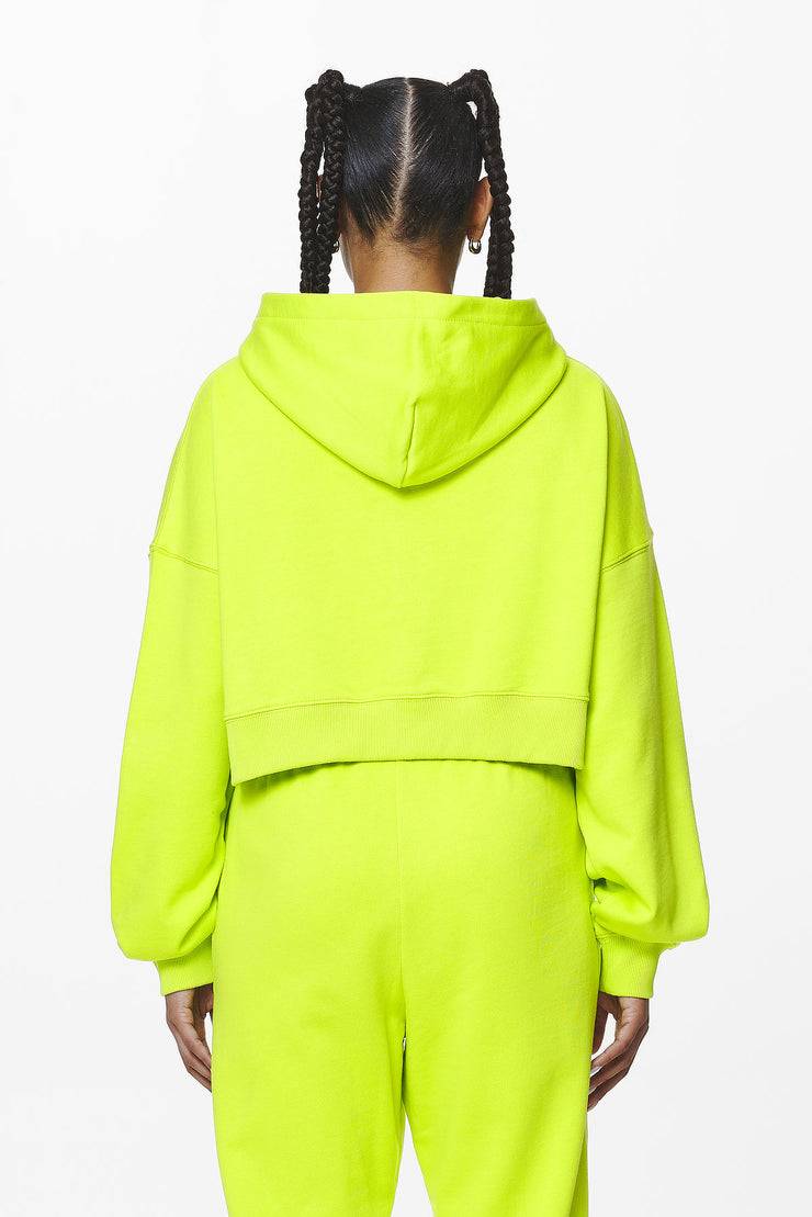 Pegador Marla Cropped Zip Hoodie Washed Lime Yellow Gum Blitzangebot