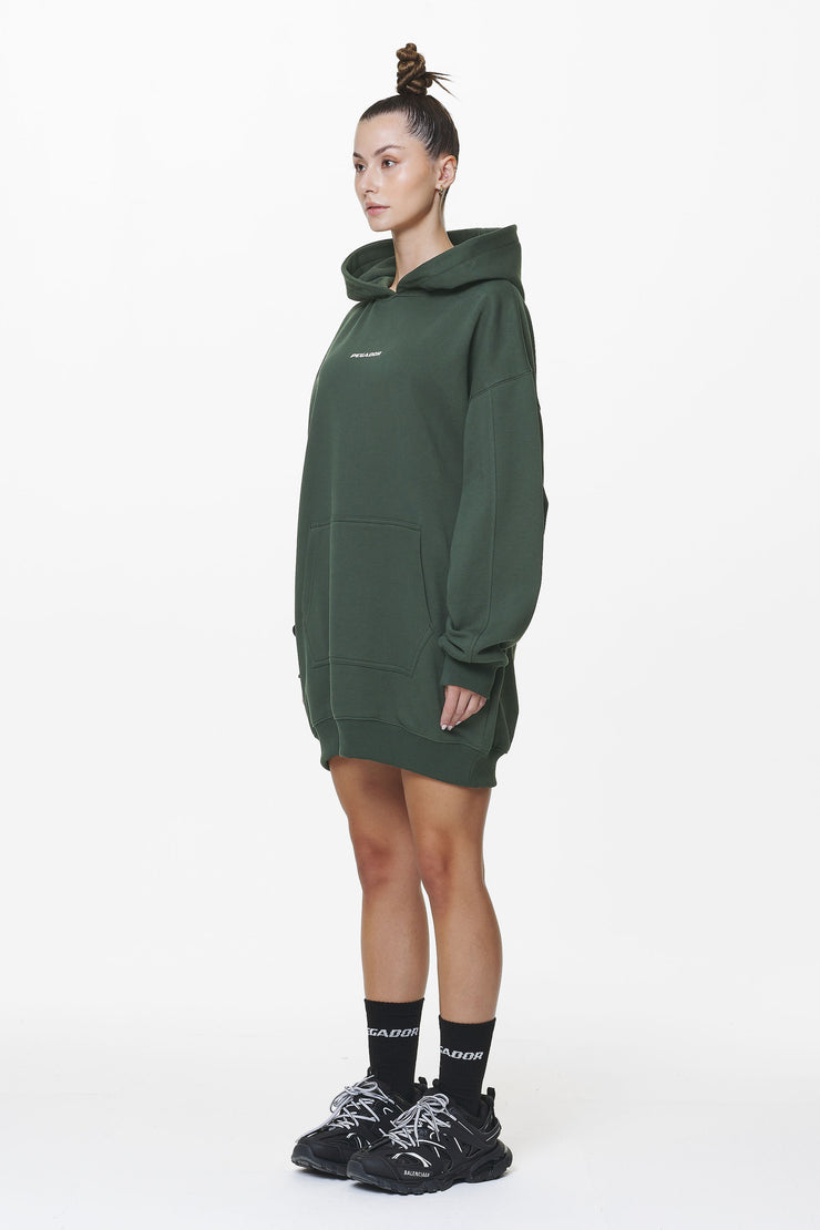 Pegador Malm Logo Oversized Hoodie Dress Washed Sage Green Bestseller
