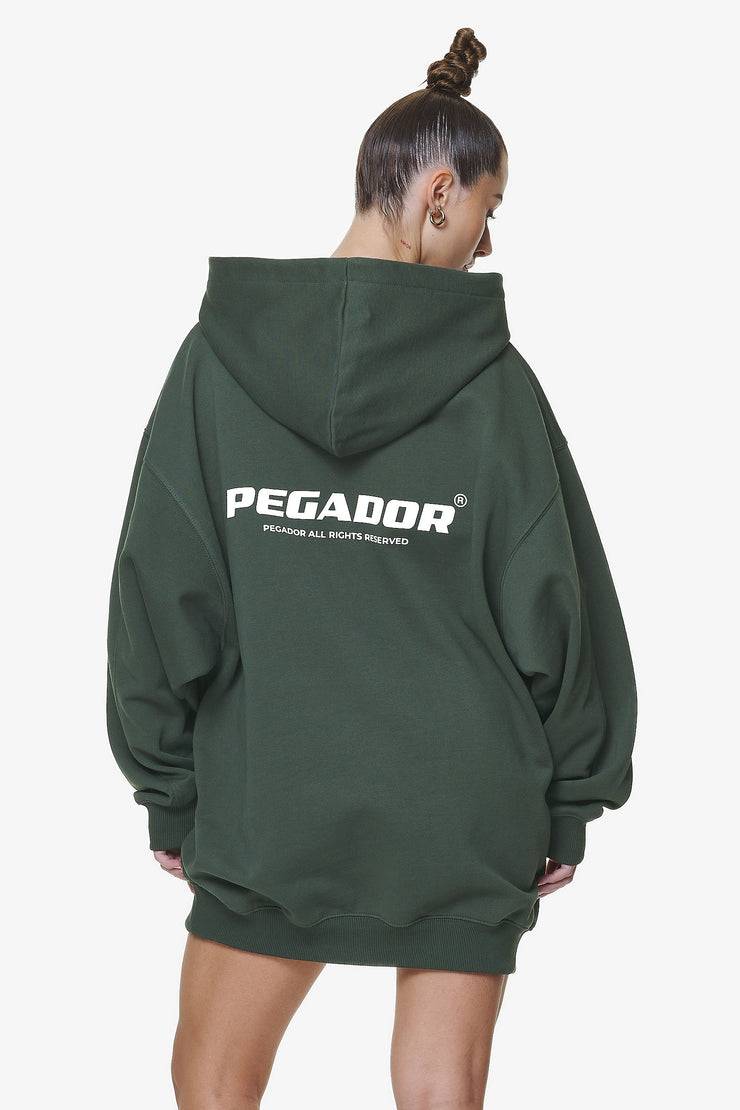Pegador Malm Logo Oversized Hoodie Dress Washed Sage Green Bestseller