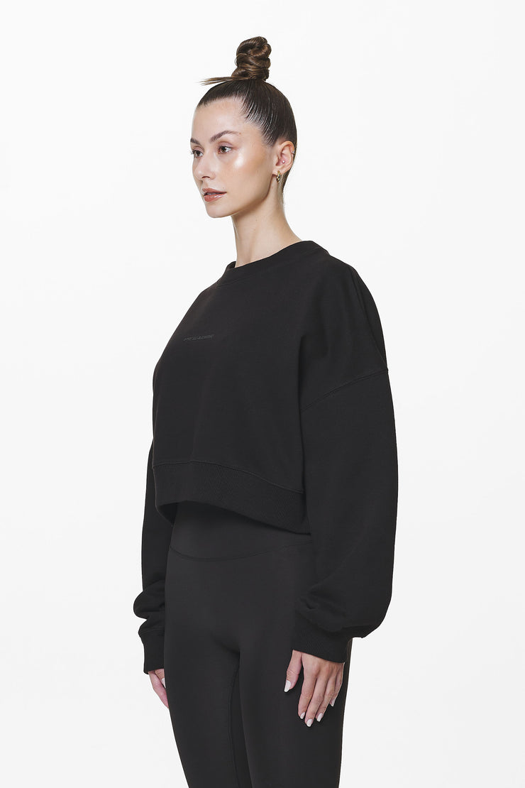 Pegador Londa Cropped Oversized Sweater Black Gum Räumungsverkauf