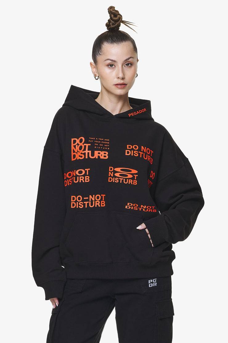 Pegador Groven Oversized Hoodie Black Tägliche Deals