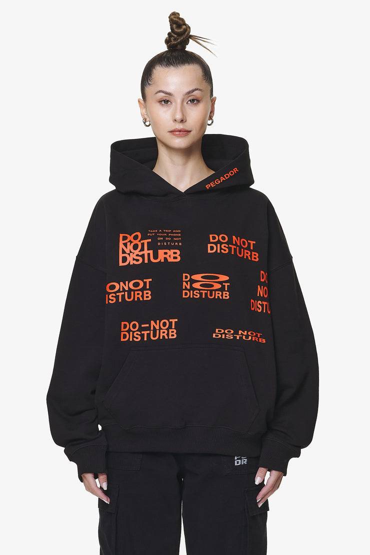 Pegador Groven Oversized Hoodie Black Tägliche Deals