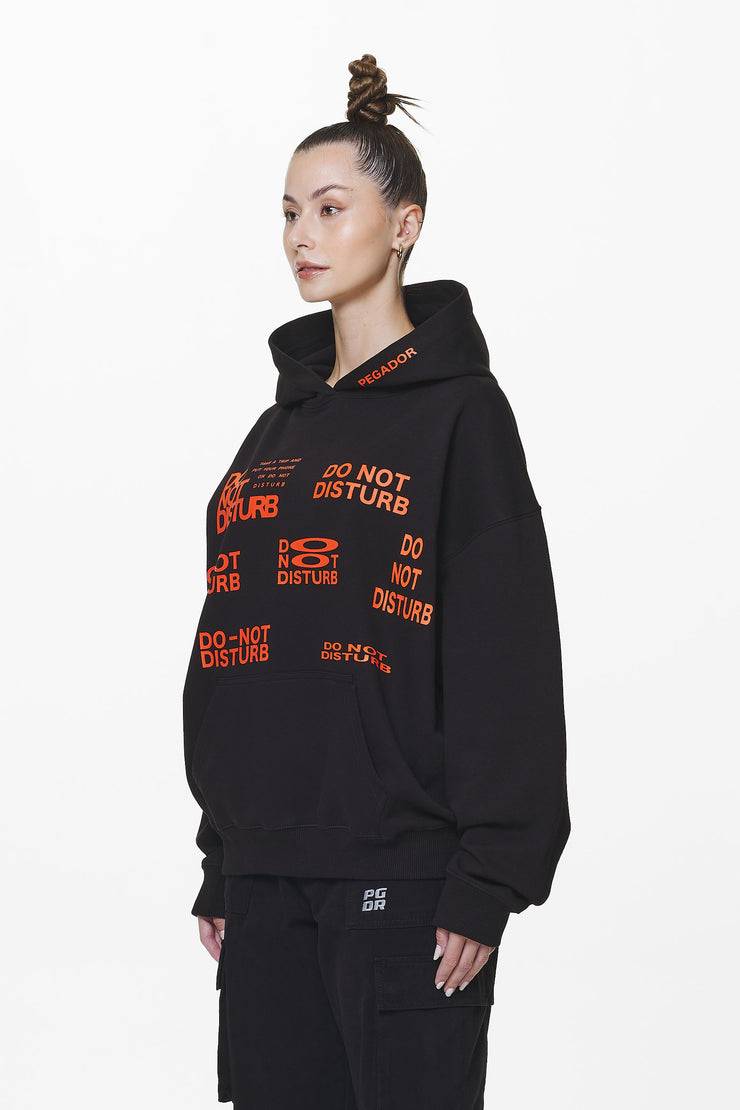 Pegador Groven Oversized Hoodie Black Tägliche Deals