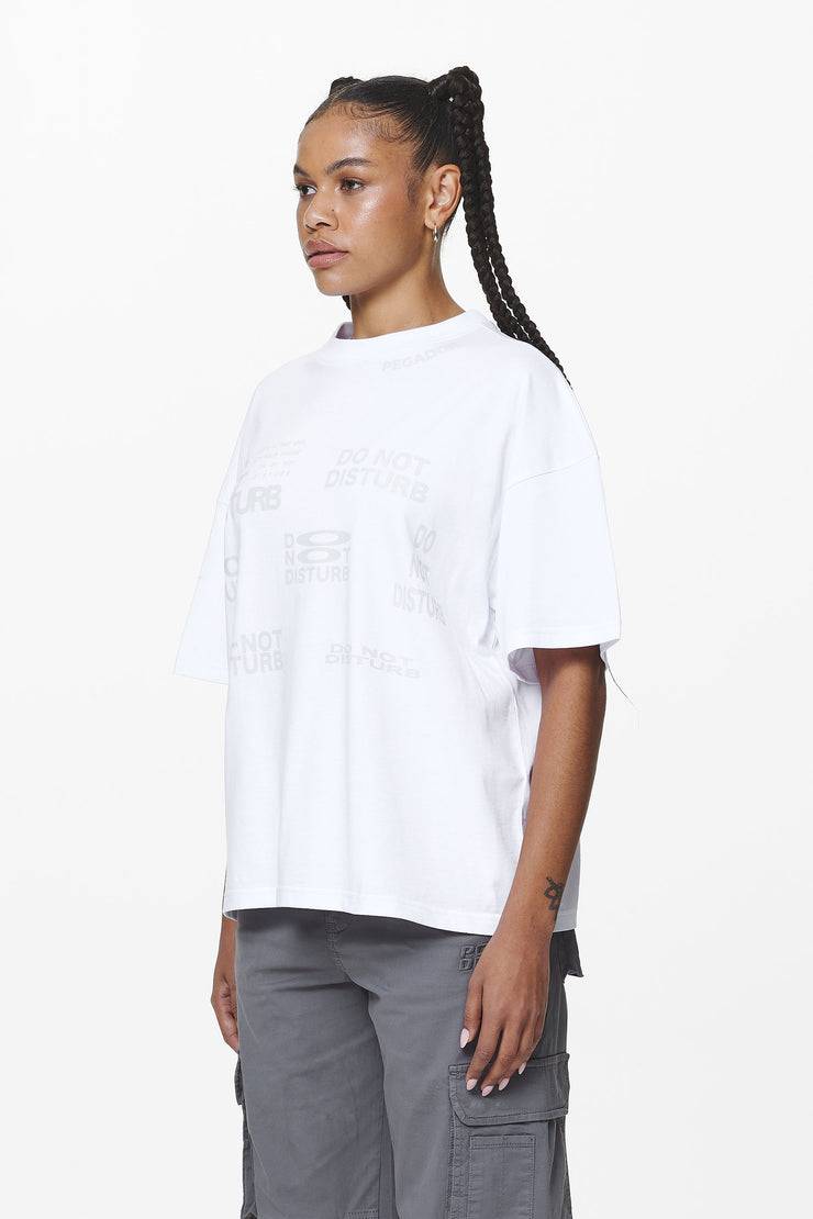 Pegador Groven Heavy Oversized Tee White Sonderangebote