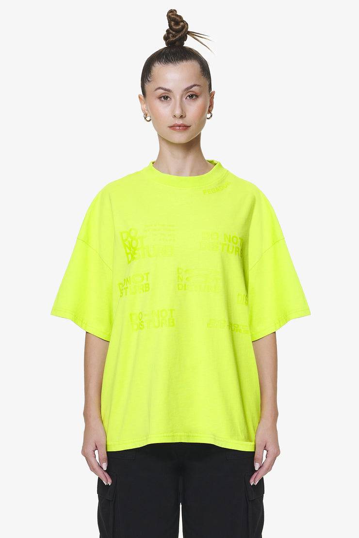 Pegador Groven Heavy Oversized Tee Washed Lime Yellow Riesige Ersparnisse
