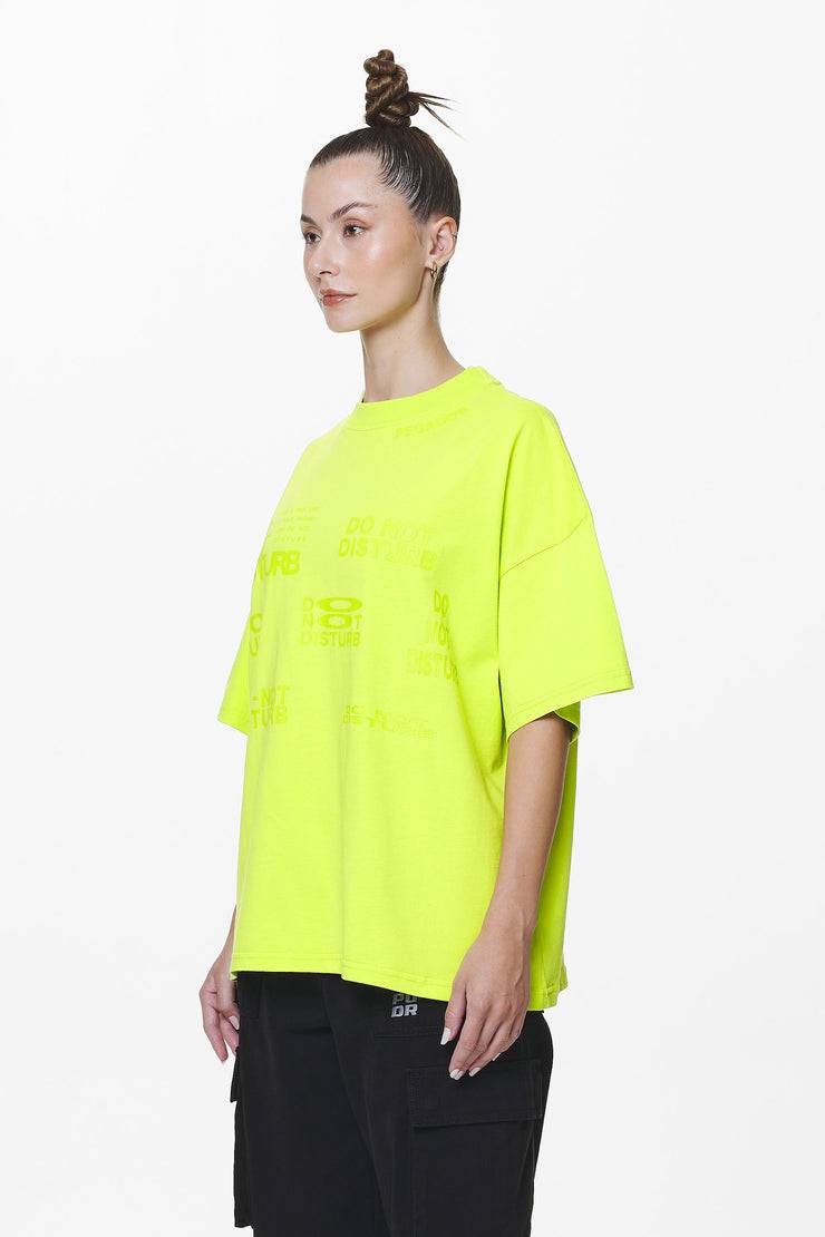 Pegador Groven Heavy Oversized Tee Washed Lime Yellow Riesige Ersparnisse