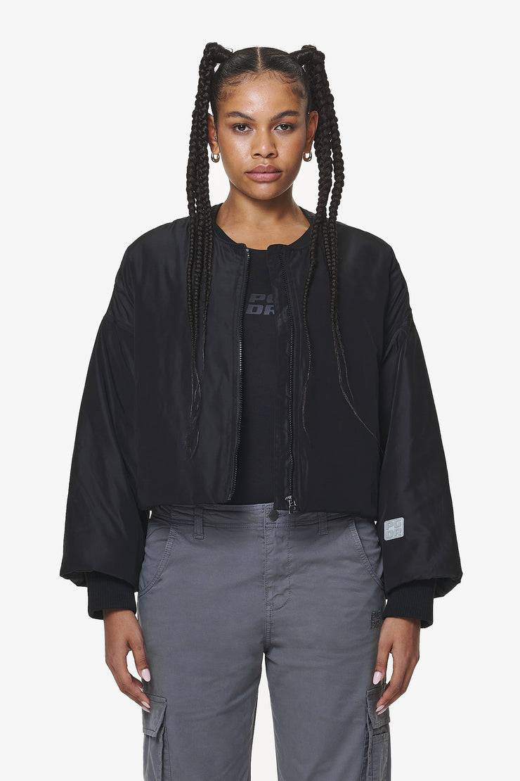 Pegador Floro Volume Puffer Bomber Jacket Black VIP-Rabatte