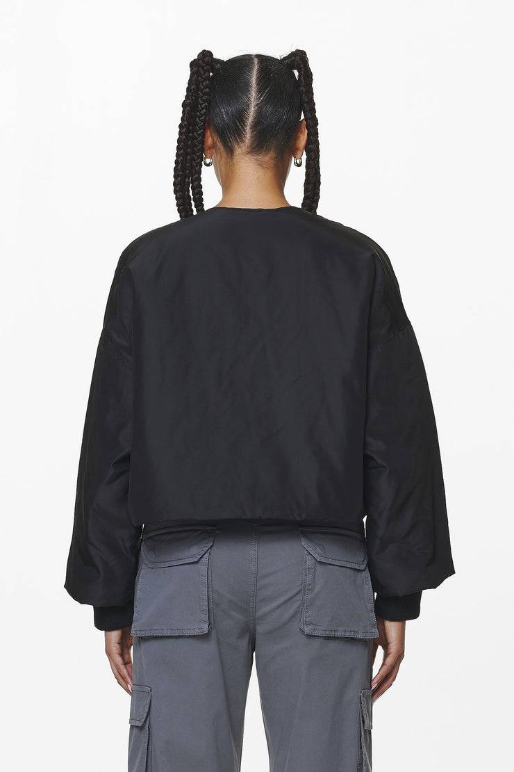 Pegador Floro Volume Puffer Bomber Jacket Black VIP-Rabatte