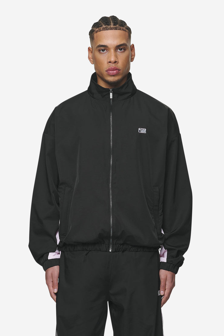 Pegador Stow Boxy Track Jacket Black Bubblegum Kostenlose Rückgabe