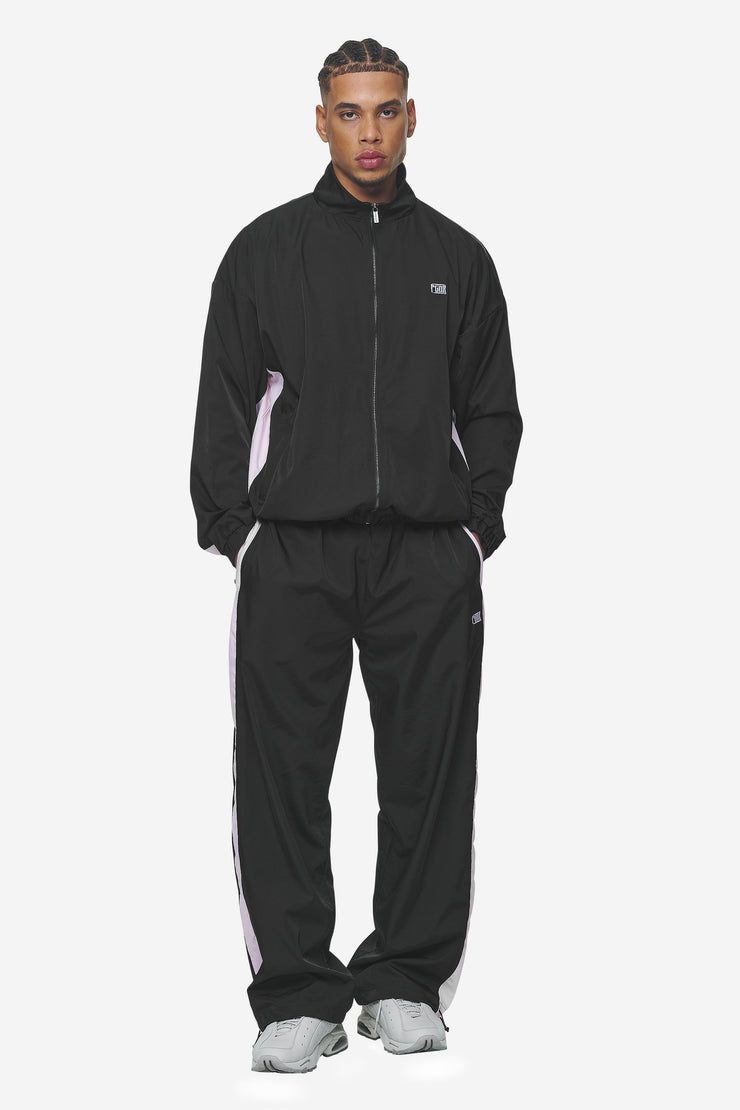 Pegador Stow Boxy Track Jacket Black Bubblegum Kostenlose Rückgabe