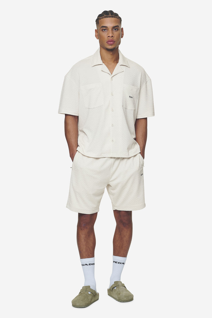 Pegador Wyton Structured Summer Shorts Salty Cream Fabrikladen