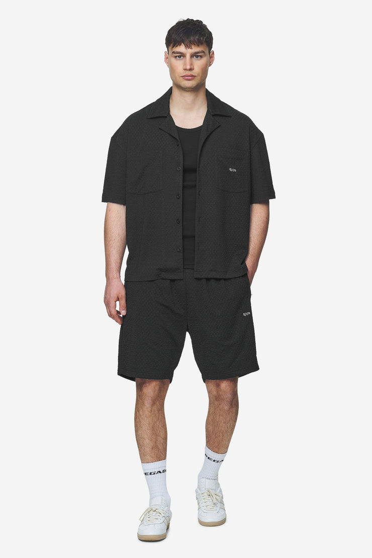 Pegador Wyton Structured Summer Shirt Black Black Friday Preise