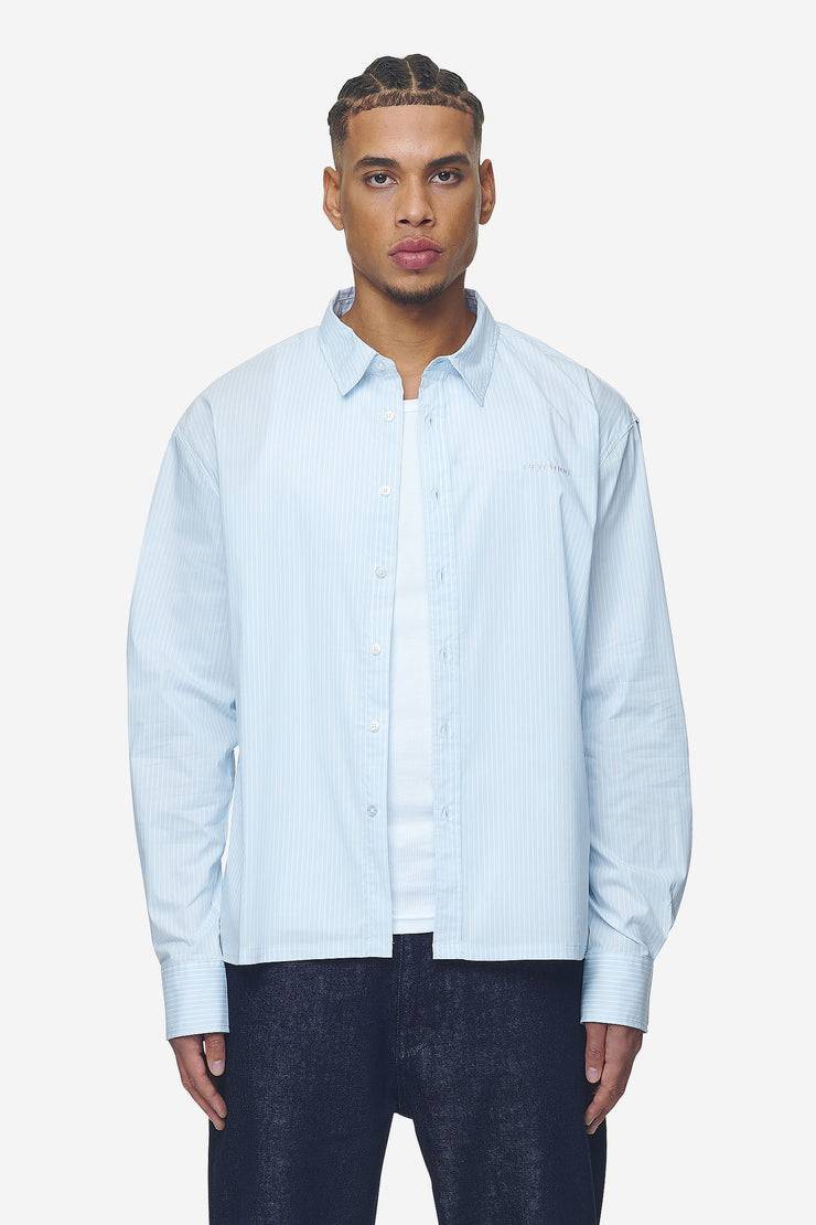 Pegador Raton Oversized Longsleeve Shirt Baby Blue White zollfrei