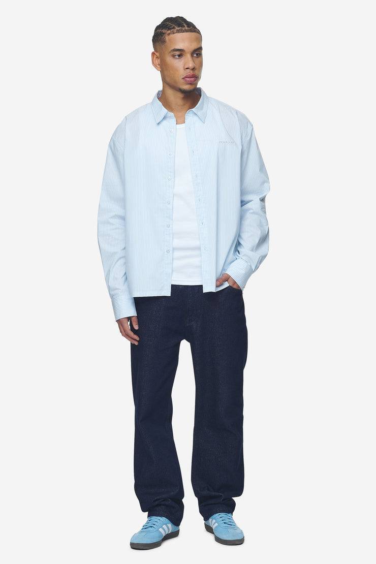 Pegador Raton Oversized Longsleeve Shirt Baby Blue White zollfrei