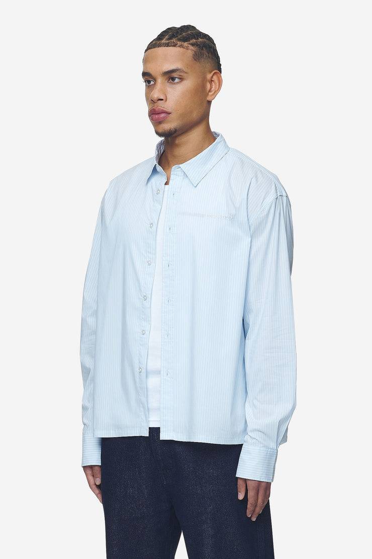 Pegador Raton Oversized Longsleeve Shirt Baby Blue White zollfrei