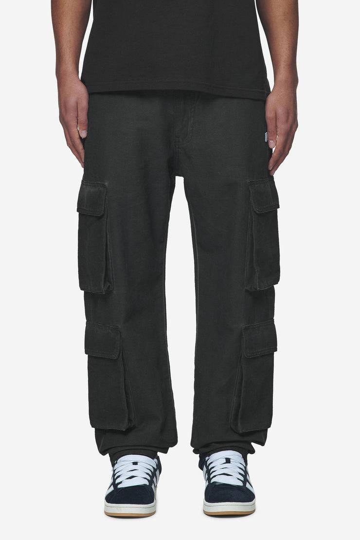 Pegador Preto Wide Cargo Pants Dyed Black 50% Rabatt für begrenzte Zeit