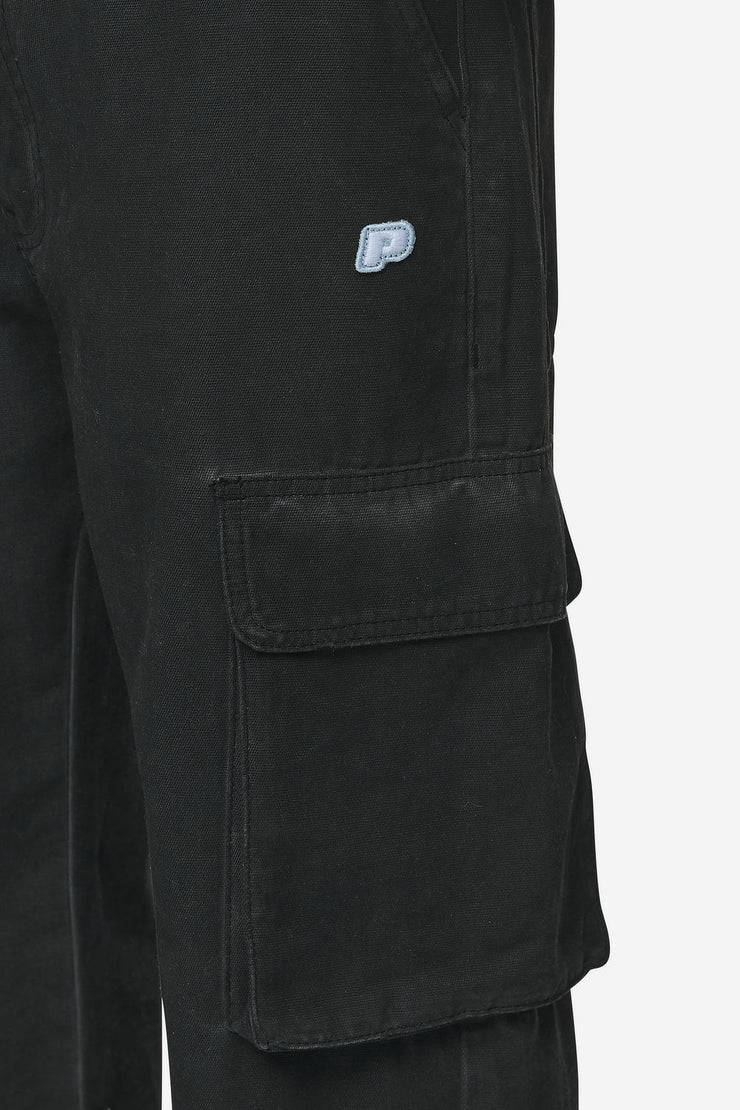 Pegador Preto Wide Cargo Pants Dyed Black 50% Rabatt für begrenzte Zeit
