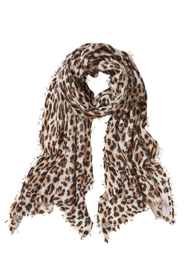 Pur Schoen Schal leo beige-schoko Große Rabatte