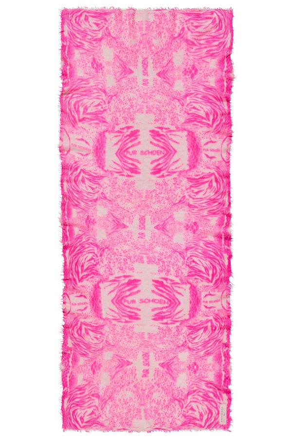 Pur Schoen Schal crazy animal neon pink-rose Räumungsverkauf