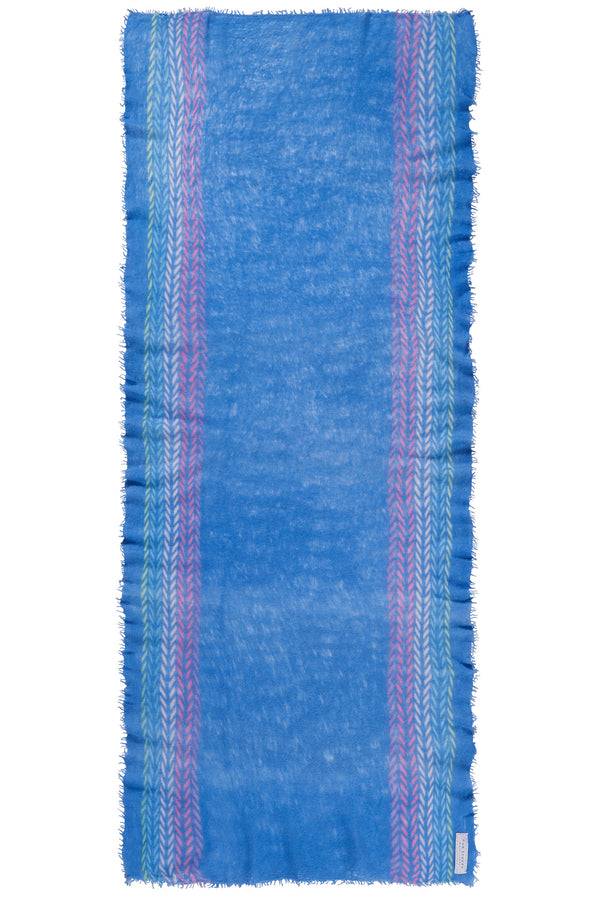 Pur Schoen Schal ethno border skyblue Kauf eins, bekomm eins gratis