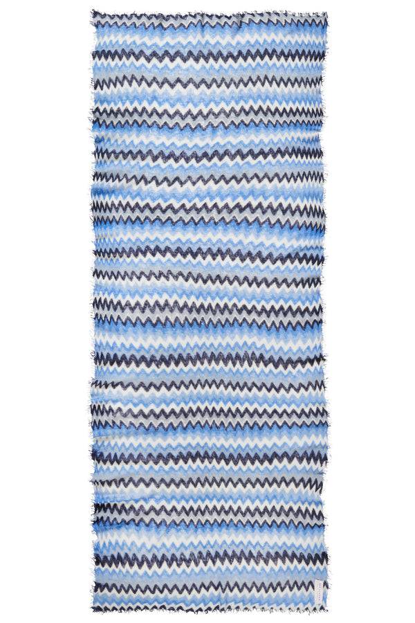 Pur Schoen Schal chevron skyblue-silber Letzte 2 Tage