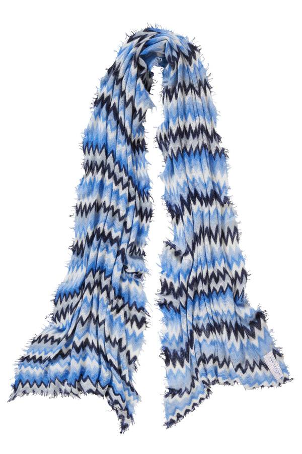 Pur Schoen Schal chevron skyblue-silber Letzte 2 Tage