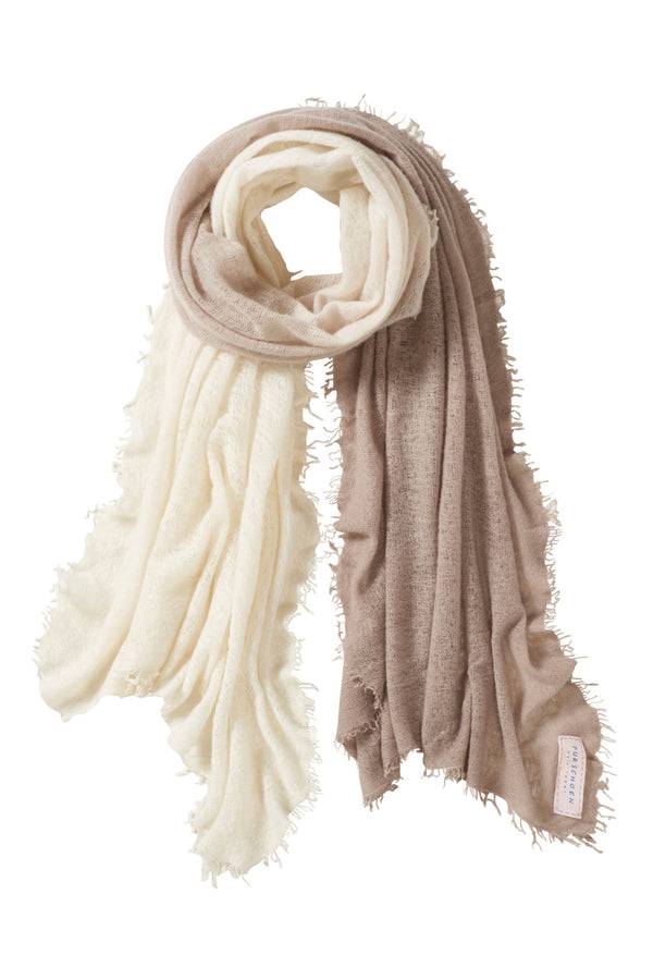 Pur Schoen Schal ombre nougat-natural Fabrik Onlineshop