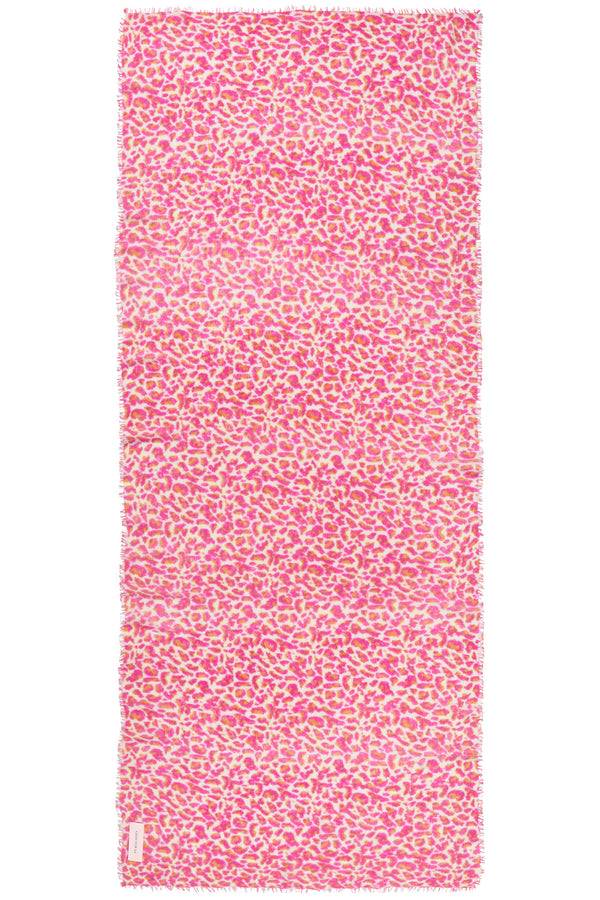 Pur Schoen Schal leo pink-orange Sonderangebot