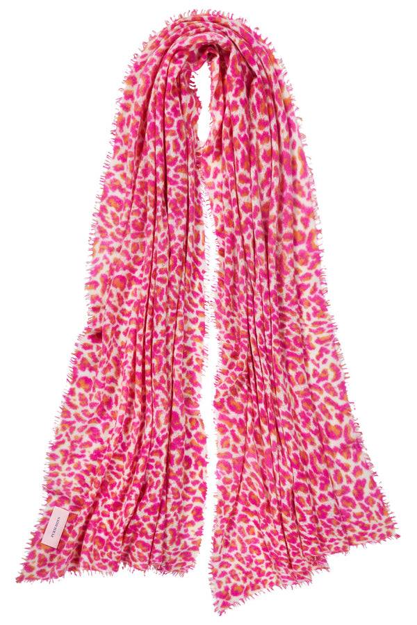 Pur Schoen Schal leo pink-orange Sonderangebot