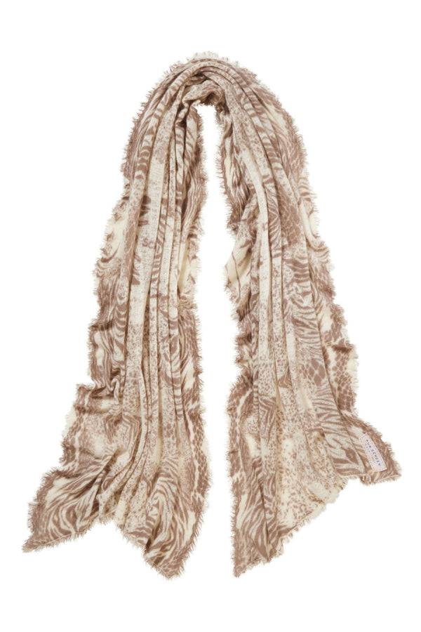 Pur Schoen Schal crazy animal nougat-natural Begrenztes Angebot