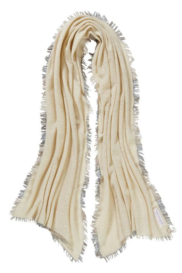 Pur Schoen Schal natural fransen grey Lagerräumung