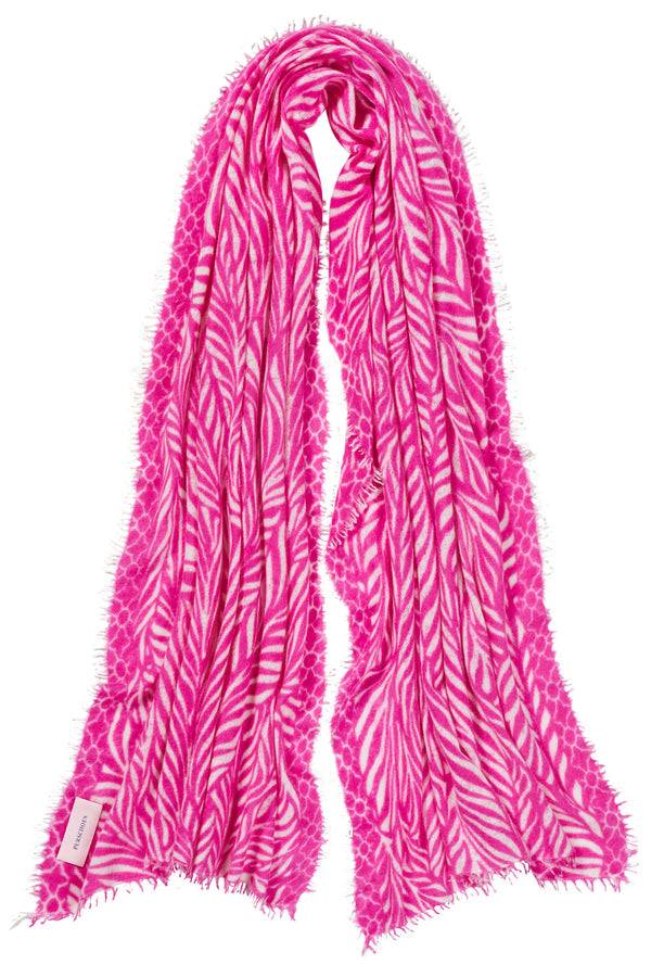 Pur Schoen Schal leafgarden pink-natural Exklusive Angebote