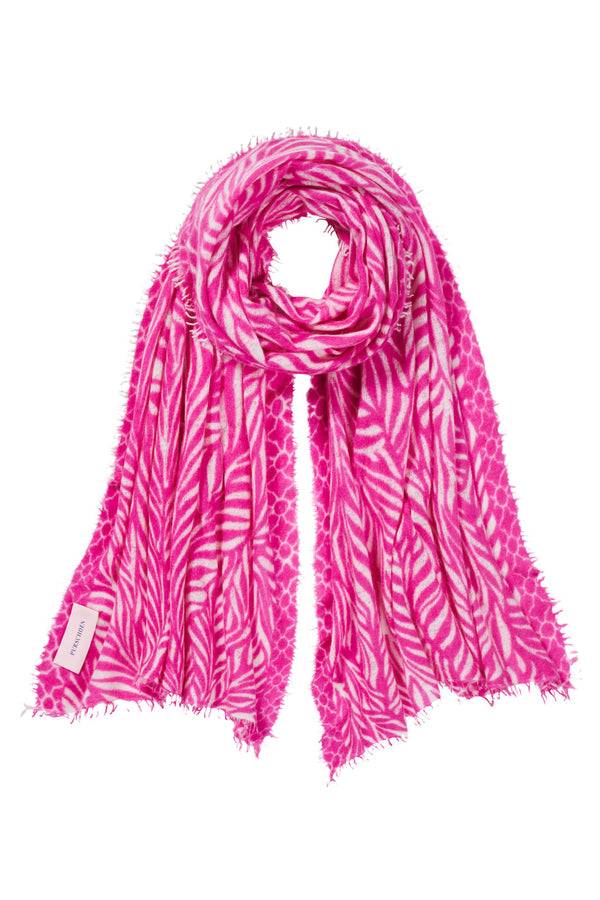Pur Schoen Schal leafgarden pink-natural Exklusive Angebote