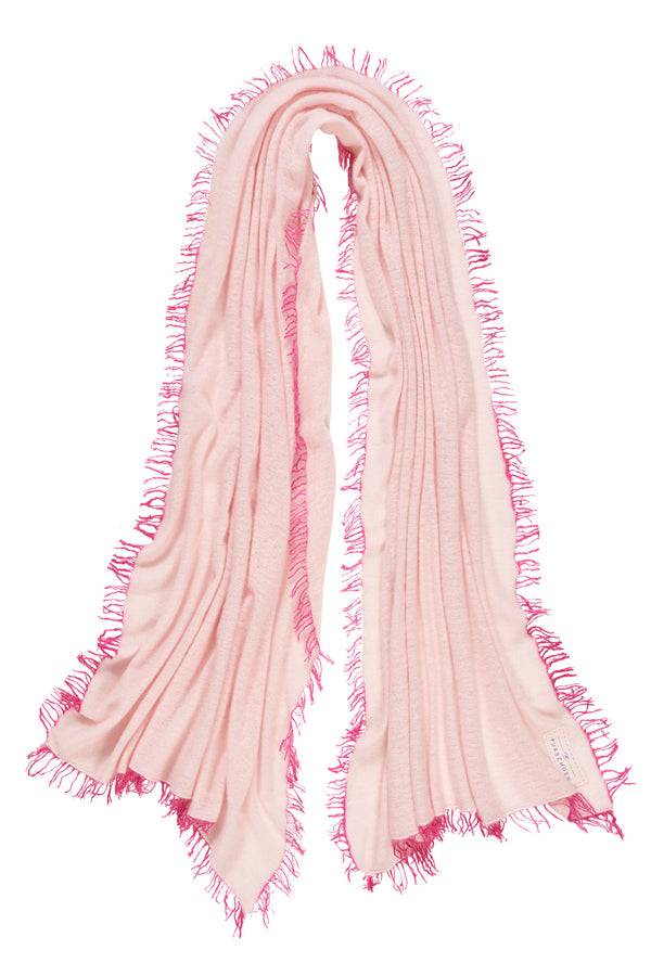 Pur Schoen Schal puder rose fransen pink VIP-Rabatte