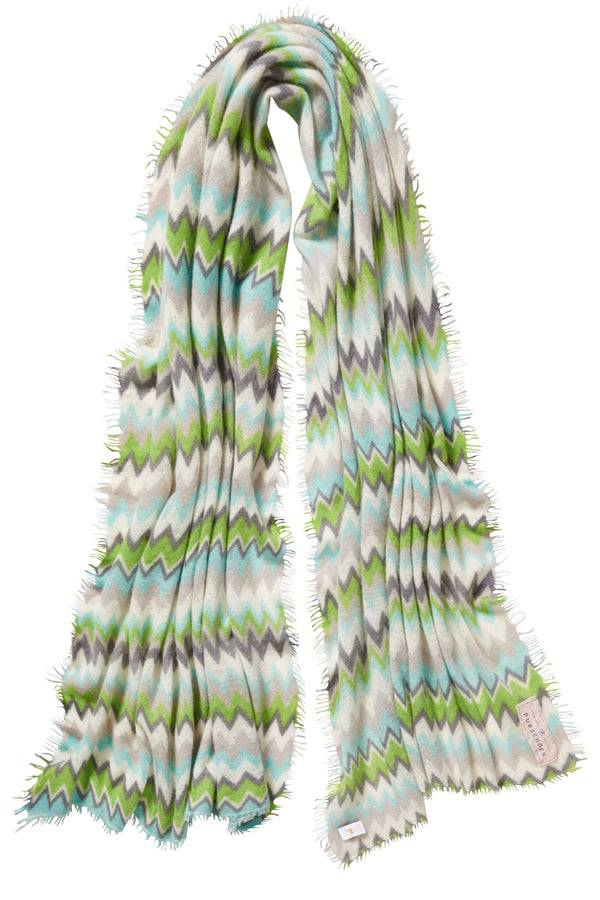Pur Schoen Schal chevron lime-eistürkis 50% Rabatt für begrenzte Zeit