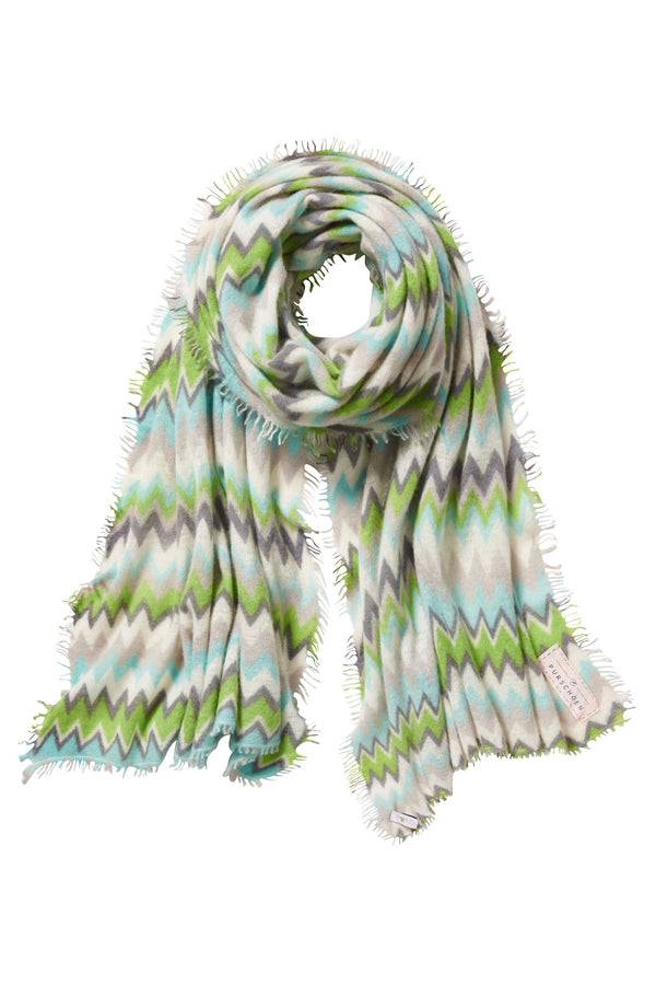 Pur Schoen Schal chevron lime-eistürkis 50% Rabatt für begrenzte Zeit