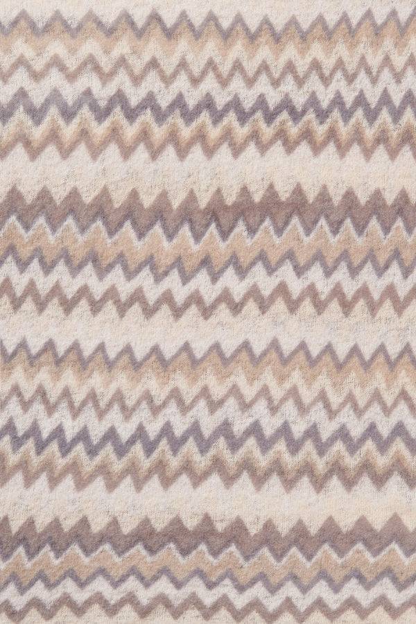 Pur Schoen Schal chevron nougat-stone grey Auslauf