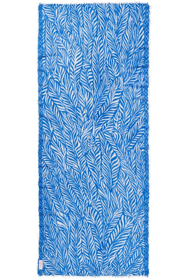 Pur Schoen Schal leafgarden sky blue-natural Blitzverkäufe
