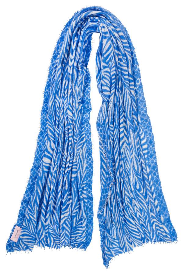Pur Schoen Schal leafgarden sky blue-natural Blitzverkäufe