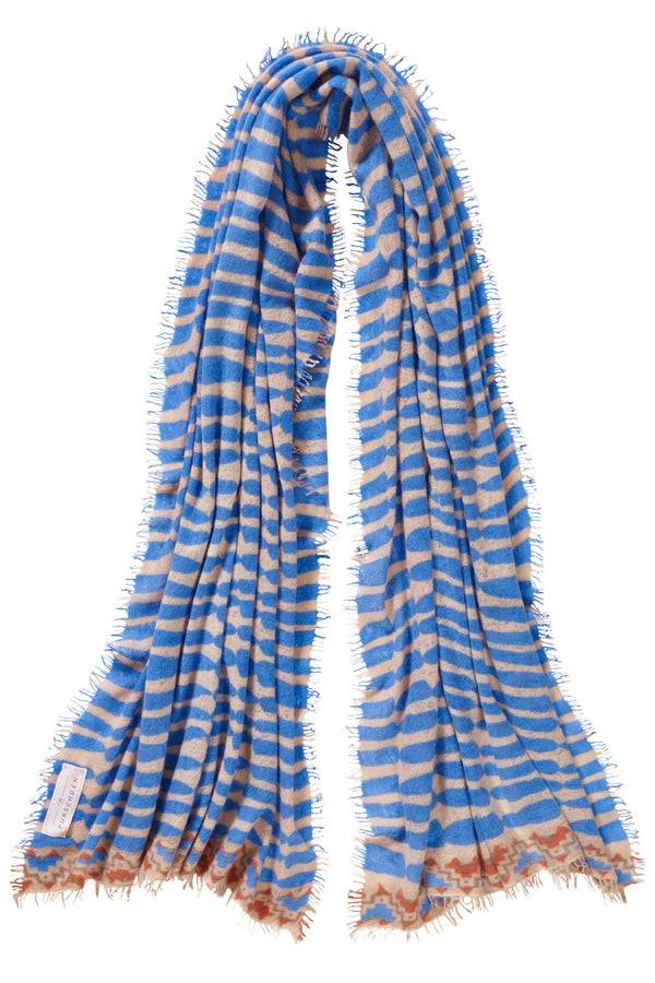 Pur Schoen Schal habbat sky blue-sand Rabatt